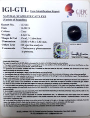 4.64/CT Natural Scapolite Cat's Eye with Govt. Lab Certified-(1221)